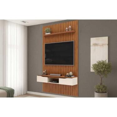 Imagem de Home p/ TV Isac 183x240cm Freijo/Off White - DJ Móveis