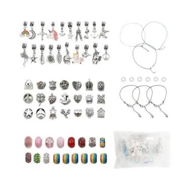 Imagem de Kit De Bijuterias DIY Para Meninas, Conjunto De Miçangas Para Pulseira