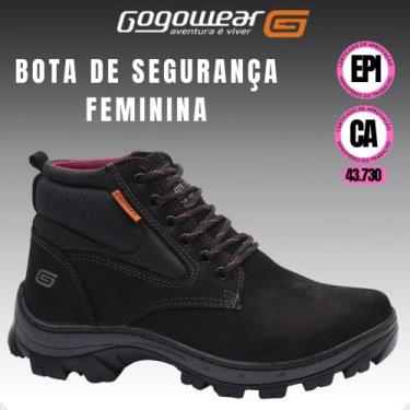 Imagem de Bota Segurança EPI CA Gogowear 100 Couro ref Force, Preto, 40