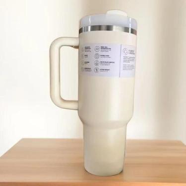 Imagem de Garrafa Térmica De Aço Inoxidável De Grande Capacidade (40oz) Com Alça