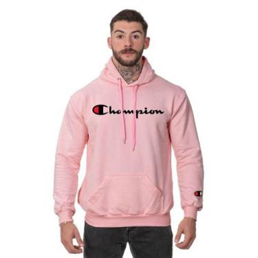 Imagem de Moletom Masculino Algodão Blusa de Frio Canguru - Core Base, Rosa, M
