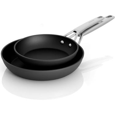 Imagem de Frigideiras da MsMk antiaderentes, conjunto de frigideiras antiaderentes de 25,5 cm e 30,5 cm, livre de PFOA, não tóxico, conjunto de frigideiras para indução, cerâmica e fogões a gás