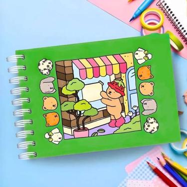 Imagem de Livro De Colorir Verde Bobbie Goods Capa Dura 48 Desenhos