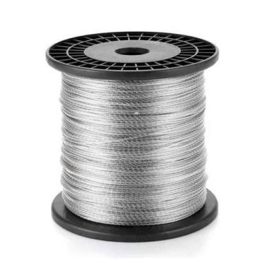Imagem de Corda Varal Aço Revestido PVC 500m - Bobina - Uso Doméstico - Del-Wal