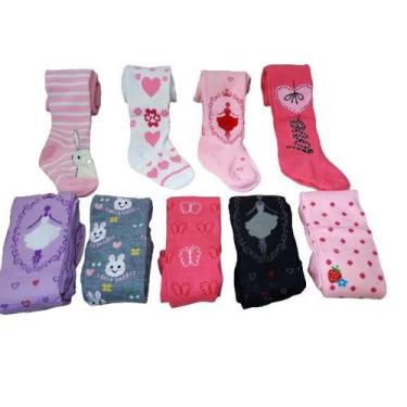Imagem de Meia Calça Infantil Fio 40 Estampada Frio Bem Quente Bebe - tbazar