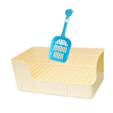 Imagem de Generic Caixa de areia para coelhos de estimação, canto, caixa de banheiro, coelhos, chinchilas, hamster, suprimentos para banheiro, mictório, grade, Branco