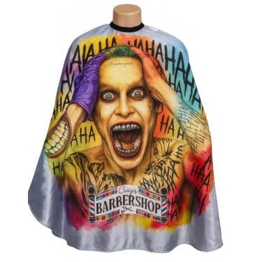 Imagem de Capa de Corte para Barbeiros e Cabeleireiros em Cetim com Zíper - Barb