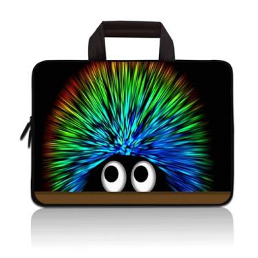Imagem de RUYIDAY Bolsa para laptop 14 15 15,4 15,4 15,6 polegadas, capa protetora para computador, capa de neoprene macia para transporte para Dell, Lenovo, Toshiba, HP, Chromebook, ASUS, Acer (ouriço fofo)