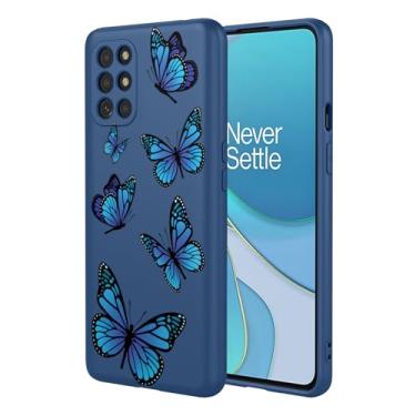 Imagem de HTXWXJC Capa de telefone para OnePlus 8T, OnePlus 8T Plus/OnePlus 9R KB2007 LE2101 capa à prova de choque flexível bumper TPU capa macia padrão borboleta capa de telefone para OnePlus 8T borboleta