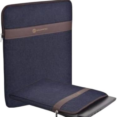 Imagem de Case para Notebook 15,6" Azul Goldentec Impermeável, Reforçado e Antirrisco com Bolso para Acessórios Proteção Premium e transporte de Portáteis, MacBook, Dell, Lenovo, Acer Design Slim, Leve e Seguro
