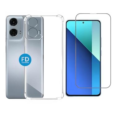 Imagem de Kit Capa Capinha Anti-Impacto Premium Transparente + Película de Cerâmica 9D para Motorola Moto G24.
