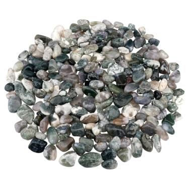 Imagem de 400 g pedras naturais trituradas para aquário cascalho suculentas rochas enchimento de vaso de peixes decorativo polido a granel formato irregular - Ágata aquática