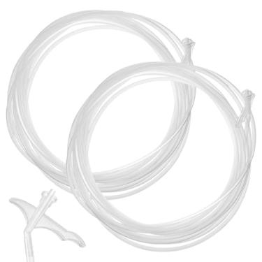 Imagem de HOMSFOU 2 peças de tubos de substituição de bocal de espuma de spray: Mangueira de extensão de epóxi PE transparente - Tubo estendido de pulverizador de espuma para renovação de latas, 19,7 pés