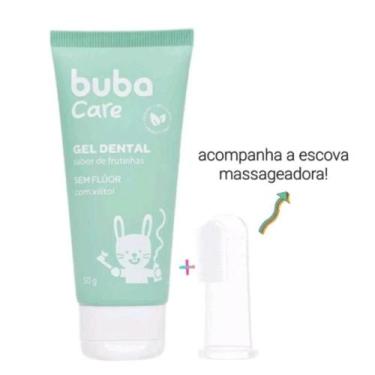 Imagem de Gel dental buba care sem flúor acompanha escova massageadora