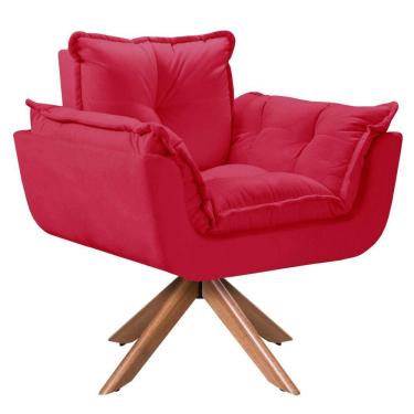 Imagem de Poltrona Opalla Giratória Madeira Suede D Salla