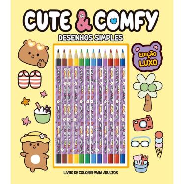 Imagem de Cute & Comfy Desenhos Simples - Edição de Luxo - 12 Lápis de Cor