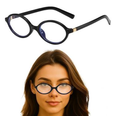 Imagem de Armação De Oculos Oval Estilo Retro Feminina Moderno Moda Estetica - 2
