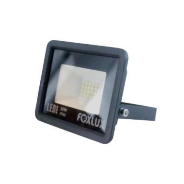 Imagem de Refletor LED 30W 3000K Foxlux Bivolt - Corpo Alumínio - Vidro Temperad