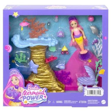 Imagem de Barbie - Boneca Chelsea Sereia Power Com Cenário Hhg58 - mattel