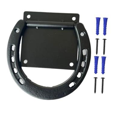 Imagem de oshhni Amarras para montagem em estábulo de cavalos Amarras cruzadas para ferraduras Fixador resistente para amarração de gado Fácil instalação Suprimentos