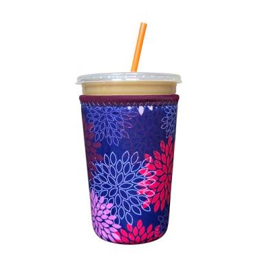 Imagem de Manga de café gelada de neoprene da Koverz – Manga isoladora para bebidas frias, suporte de copos de neoprene – para Starbucks Manga de café, para McDonalds Manga de café – Mama média da meia-noite