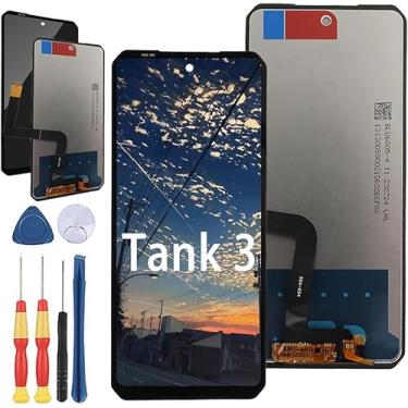 Imagem de Yuxyiony Nova tela de substituição para tela de reparo de tela LCD Unihertz Tank 3 e acessórios de ferramentas de substituição.