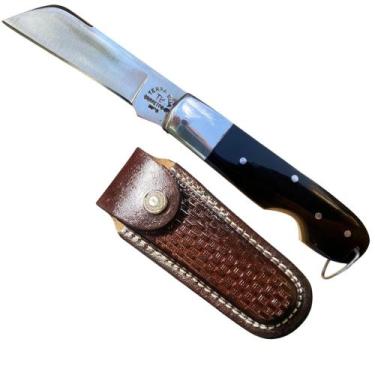 Imagem de Canivete Terra Boa Inox com Cabo em Acrílico + Bainha em Couro de Alto