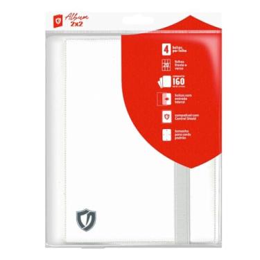 Imagem de Fichário Para Coleção de Cartas Cartinhas, Capacidade de 160 Cards em 20 paginas 2x2 Branco. Pasta para TCG MTG Colecionador. Toploader Central Album 2x2