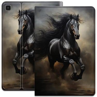 Imagem de ZHUHEHEAH Capa para Samsung Galaxy Tab A8 de 10,5 polegadas 2022, capa inteligente ultrafina e leve, capa protetora de couro PU, suporte ajustável, despertar/hibernar automaticamente, padrão, A Dark