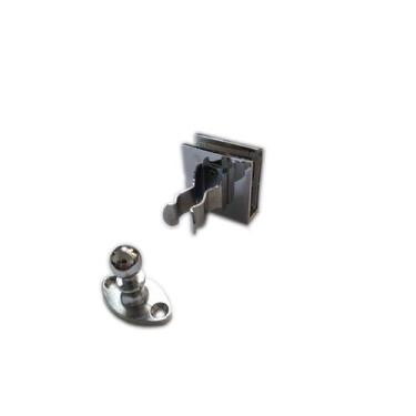Imagem de Fixador de pressão para porta pivotante de vidro temperado blindex Cro
