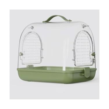 Imagem de Gaiola de pássaro altamente transparente de acrílico ornamental gaiola de papagaio para passeios ao ar livre gaiola de pássaro gaiola de voo (A)