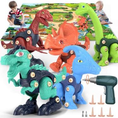 Imagem de Construindo brinquedos para dinossauros Jasonwell Kids STEM com tapete