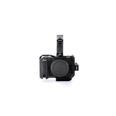 Imagem de Tilta Kit de base de gaiola de câmera compatível com Canon R50 V – Preto | Gaiola completa com alça superior compacta NATO | Placa de base ARCA, sapata fria, montagens de 1/10.2 cm-20 | Design leve e