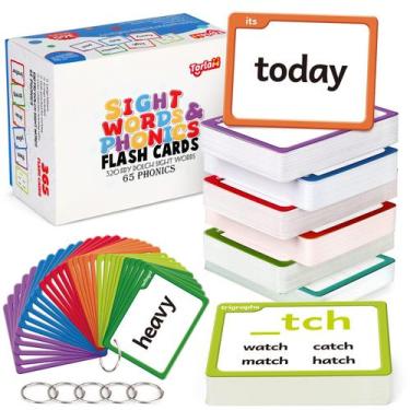 Imagem de Cartões flash Torlam Sight Words & Phonics para crianças de 4 a 9 anos