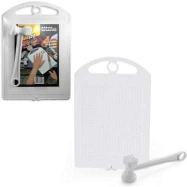 Imagem de Tabua Corte Plastico Grande Afiador + Martelo 23,3X29,5Cm - Plast Show