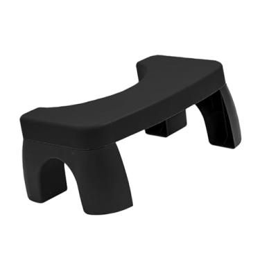 Imagem de Cryfokt Bancas de Cerâmica da Vaso Sanitário, Melhorar a Defecação Robusta Pp Deslizante para o Banheiro para o Banheiro Viajar para Fora do pé para Alta Estabilidade para Viajar (Preto)