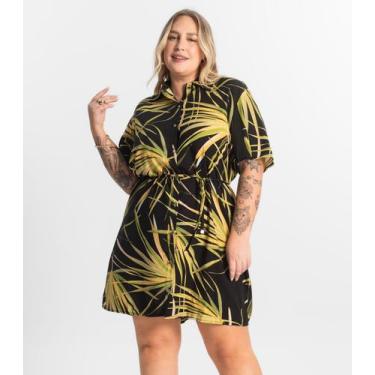 Imagem de Vestido Chemise Curto Secret Glam Preto, Plus G4, Preto