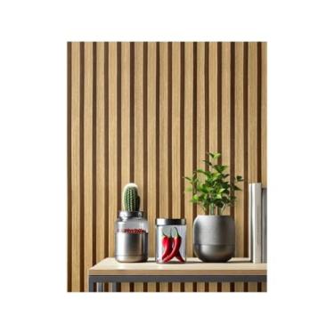Imagem de Placa Adesiva para Parede Cozinha,Papel de Parede Madeira 3d 15 Metros X 45cm Auto Adesivo Colante(Madeira Ripada)