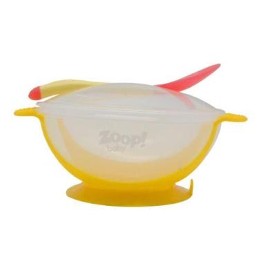 Imagem de Kit alimentação baby - bowl com tampa e colher termosensível - ZOOP TO