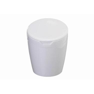 Imagem de Lixeira Astra Tampa Basculante de Pia Branca 2,7L