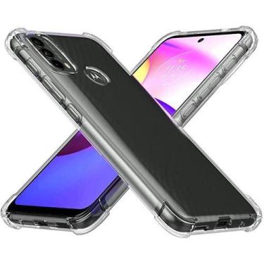 Imagem de Kit Capa Para Motorola Moto E30 E40 Anti Impacto Transparente + Pelícu