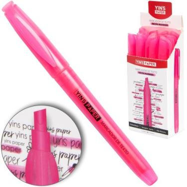 Imagem de Caneta marca texto neon marker  yins paper com 1 pecas, Rosa