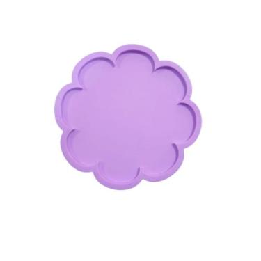 Imagem de R198 Molde de silicone placa porta copos resina decorar - confeitaria 