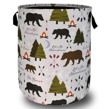 Imagem de Cesto de roupa suja SELIONLIKN Funny Adventure Bear Forest