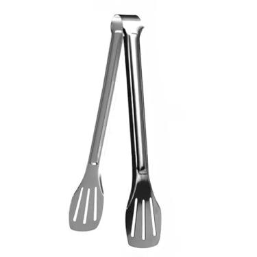 Imagem de Pegador Multiuso para Salada, Pães, Macarrão e Churrasco, Pinça Cozinha e Culinária, Inox Profissional Longo(1Pç - 14 polegadas)