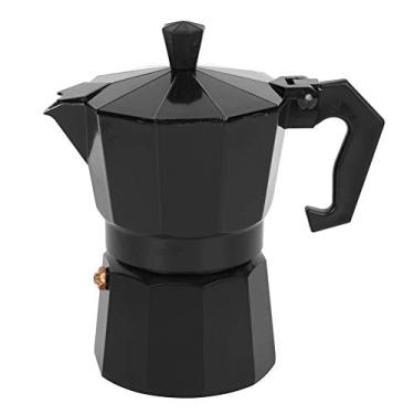 Imagem de YOUTHINK 150ml (3 xícara) de Cafeteira de Cafeteira de Alumínio - Alça Ergonômica, para Fogão a Gás/elétrico, Cafeteria de Escritório Em Casa Uso, Preto (Preto)