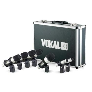 Imagem de Microfone vokal vdm7 kit c/7pçs p/bateria
