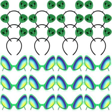 Imagem de Conjunto de óculos e bandanas Alien Ysleen Rainbow Halloween