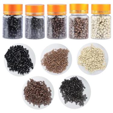 Imagem de Esferas de extensão de cabelo DANSEE 2500 unidades Micro Links de 5 mm