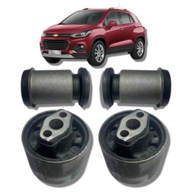 Imagem de Kit 4 Bucha Bandeja Dianteira Para Gm Tracker 2014 a 2019 - Solupe Par